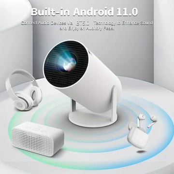 HY300 Pro Mini portable projector - small size, large field of view, enjoy cinema-level experience anytime, anywhere!