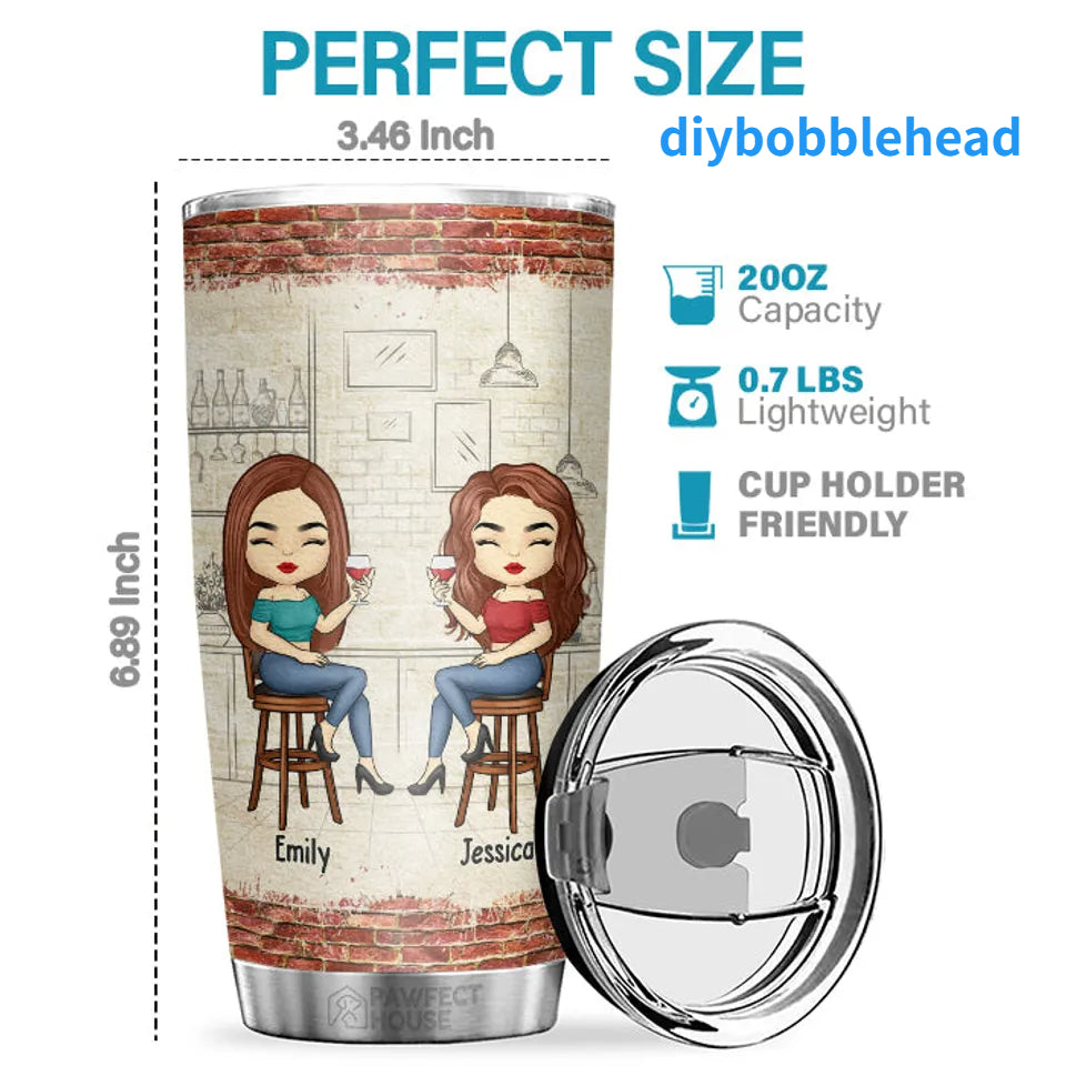 Hangovers Are Temporary, But Drunk Stories Are Forever – Personalized Bestie Drinking Tumbler