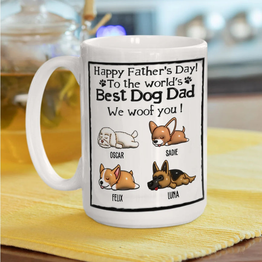 My Best Dog Dad - Personalized Custom 3D Inflated Effect Mug