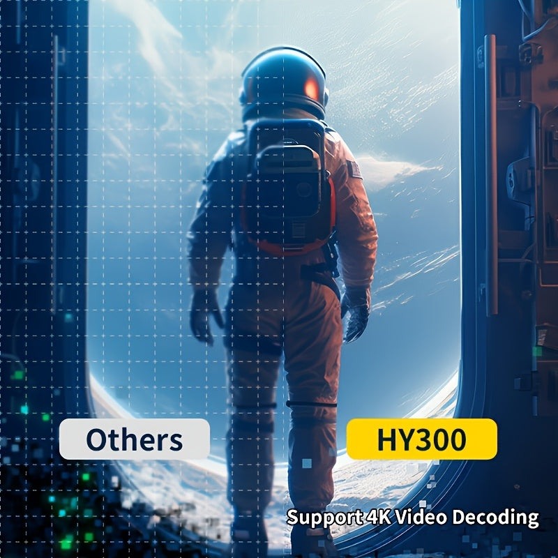 HY300 Pro Mini portable projector - small size, large field of view, enjoy cinema-level experience anytime, anywhere!