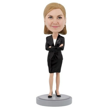 Female Executive Premium Figure Bobblehead – Handmade Personalized