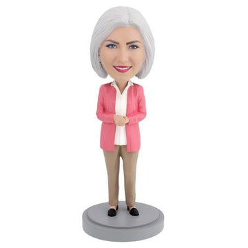 Senior Female Premium Figure Bobblehead– Handmade Personalized