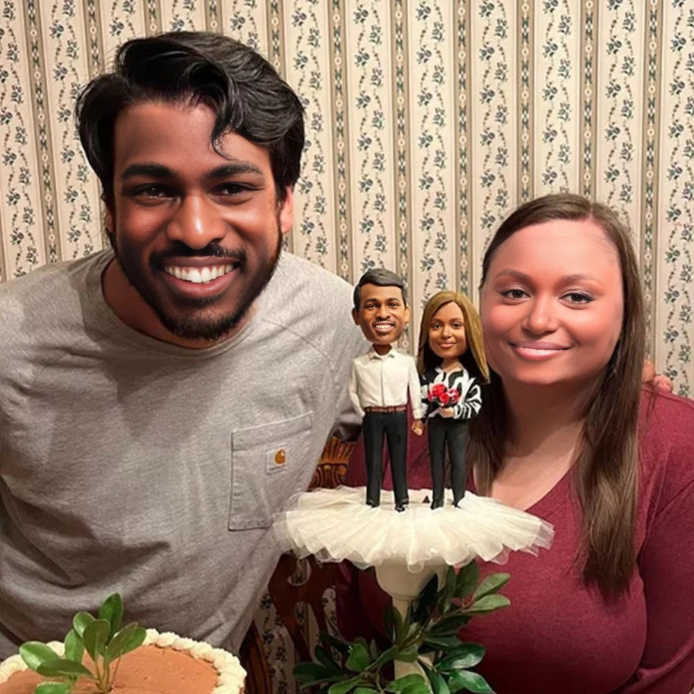 Valentine's Day Gifts - Couple Clothes Happy Couple Custom Bobbleheads Add Text