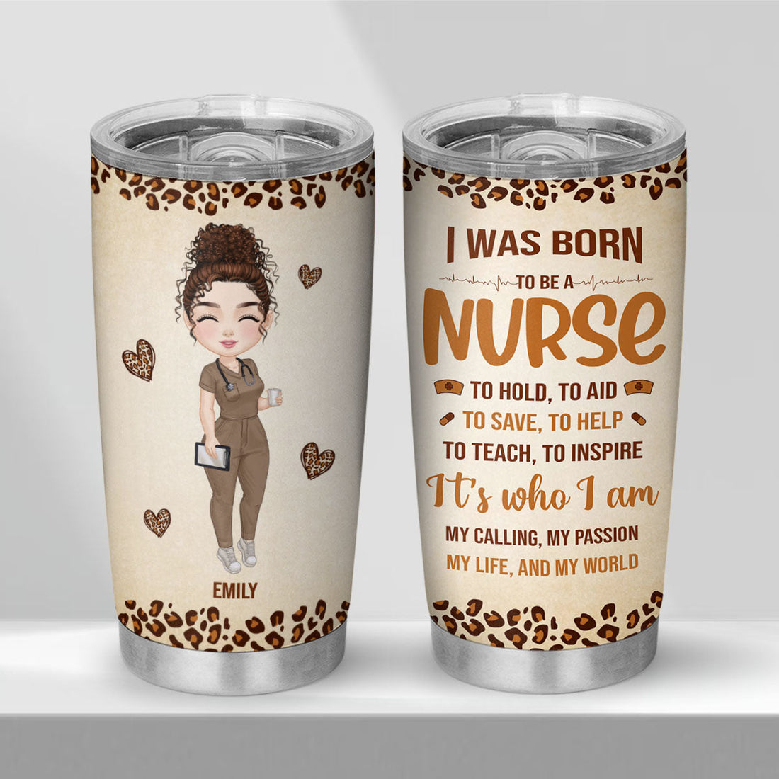 Nurse by Heart - Custom Tumbler （20oz）