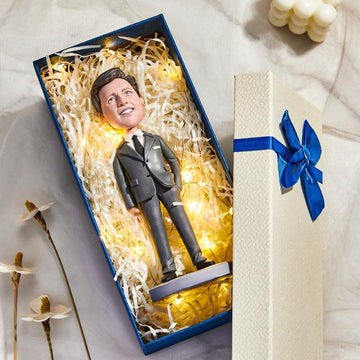 Fully Customizable 1 Person Custom Bobblehead With Engraved Text