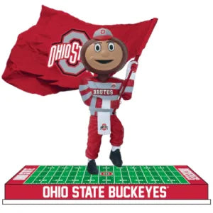 Ohio State University Brutus Buckeye Flag-Waving Bobblehead