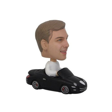 Man In Sports Car Bobblehead – Handmade Personalized