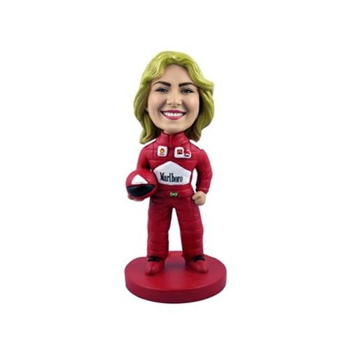 Racing Car Driver Bobblehead– Handmade Personalized