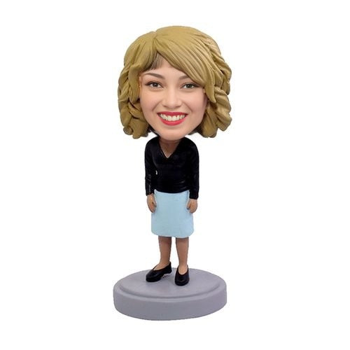 Female Business Casual Bobblehead – Handmade Personalized