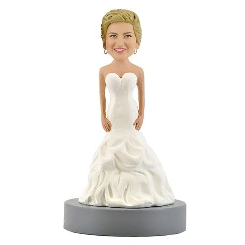 Elegant Bride Bobblehead– Handmade Personalized