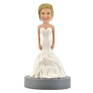 Elegant Bride Bobblehead– Handmade Personalized