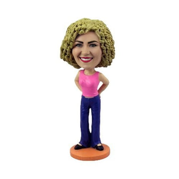 Casual Woman Bobblehead– Handmade Personalized